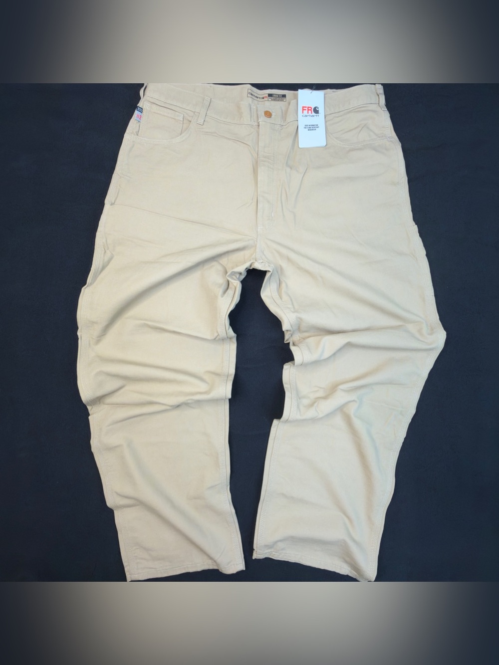 Carhartt BN0159-FRM Loose Fit Canvas 5-Pocket Utility Work Pants Khaki 42x34 NWT